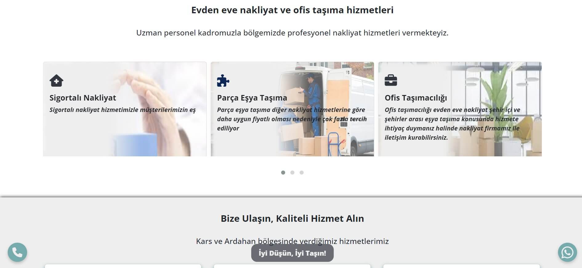 Utku YURT | Nakliyat Web Sitesi SEO Uyumlu Web Site Bootstrap CSS HTML Services Page Servisler Owl Carousel